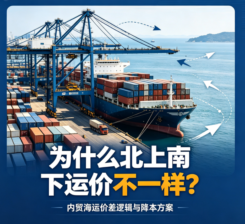为什么统一条航线，北上和南下的集装箱运价纷歧样？