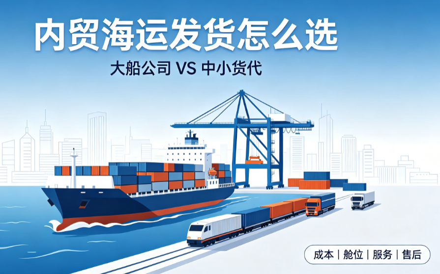内贸海运发货选大船公司照旧中小货代？本钱、舱位、售后全维度比照